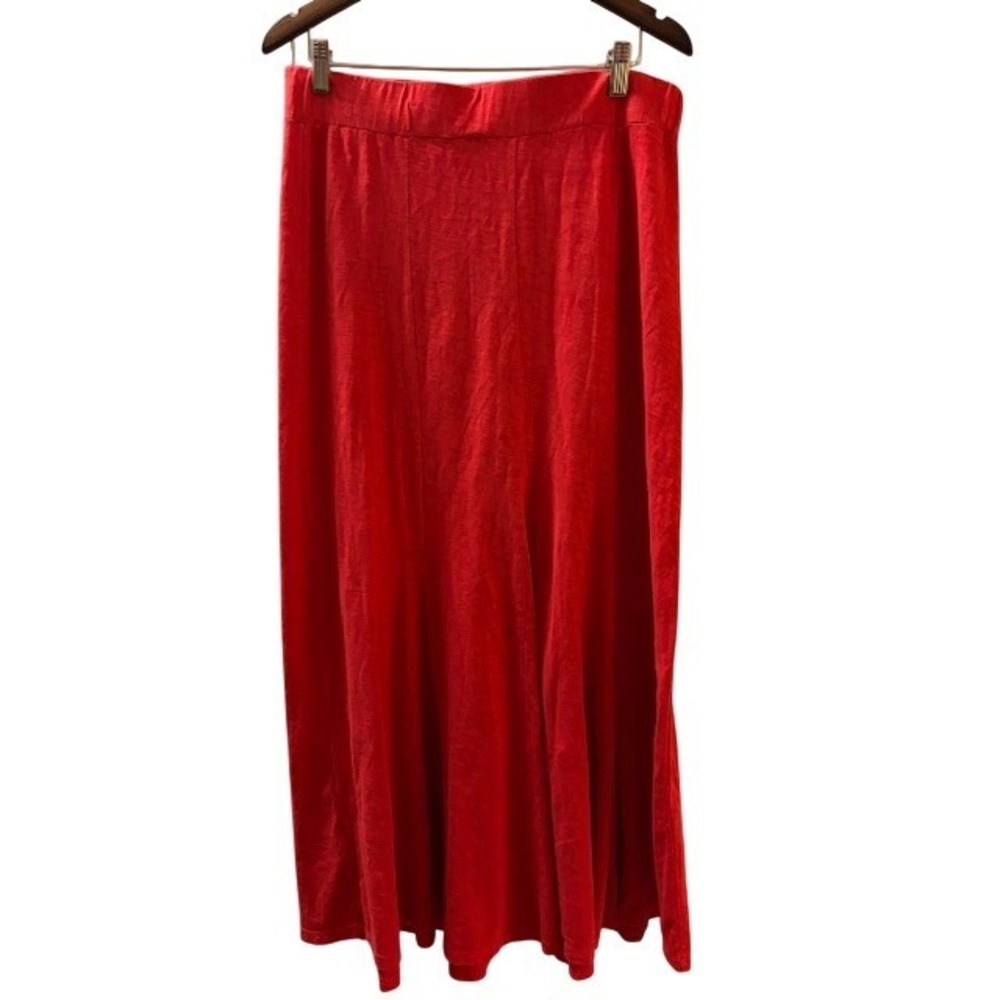 Tommy Bahama Womens Coral Cotton Paneled Flare Maxi Skirt Medium Beach Vacation